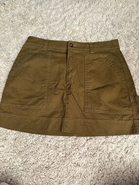 Old Navy Mustard Brown Twill Mini Skirt